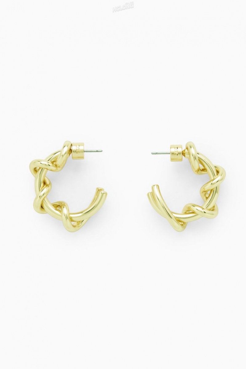 Gold COS Spiral Hoop Earrings Jewelry & Jewellery | 547610-QHF