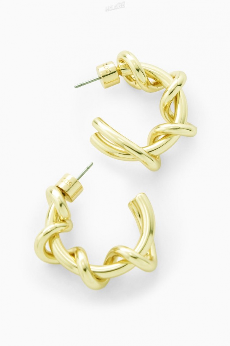 Gold COS Spiral Hoop Earrings Jewelry & Jewellery | 547610-QHF