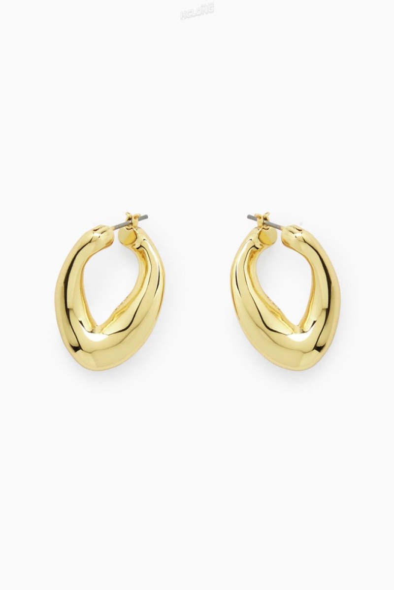 Gold COS Twisted Hoop Earrings Jewelry & Jewellery | 526917-AKE