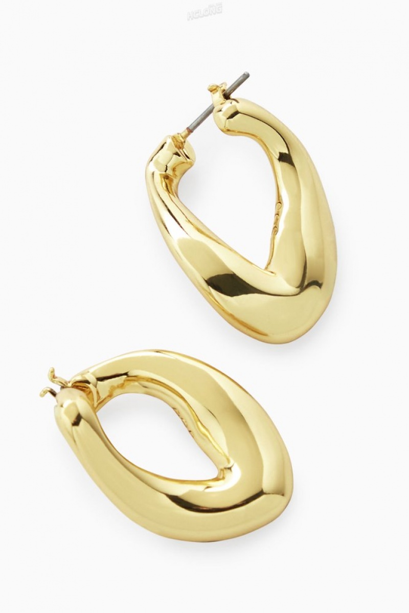 Gold COS Twisted Hoop Earrings Jewelry & Jewellery | 526917-AKE