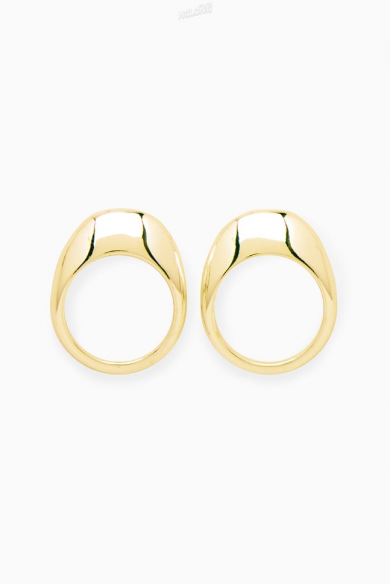 Gold COS Two-Pack Domed Rings Jewelry & Jewellery | 031672-AGQ