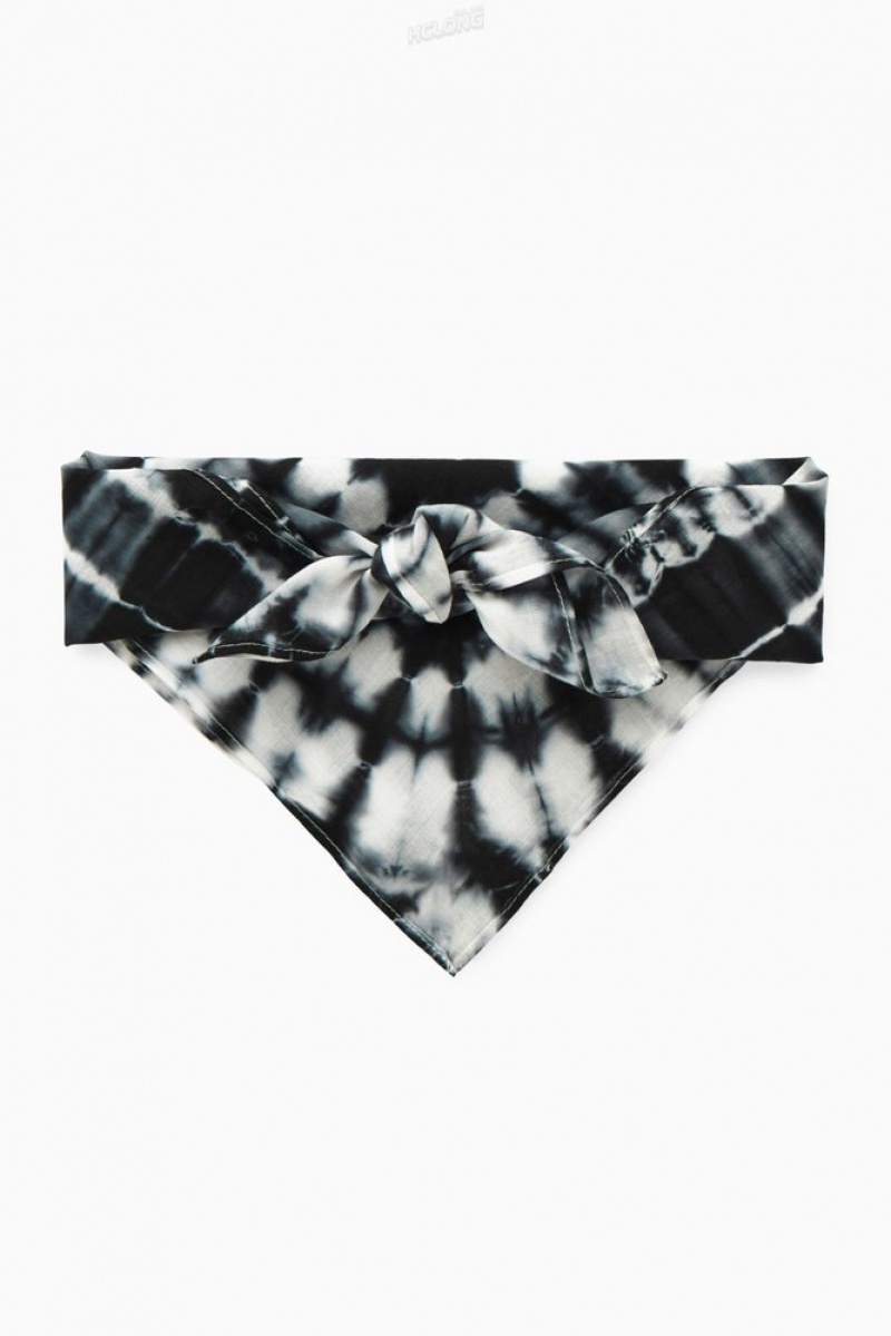 Gray / Printed COS Tie-Dye Print Neck Scarf Scarves | 846537-DJI