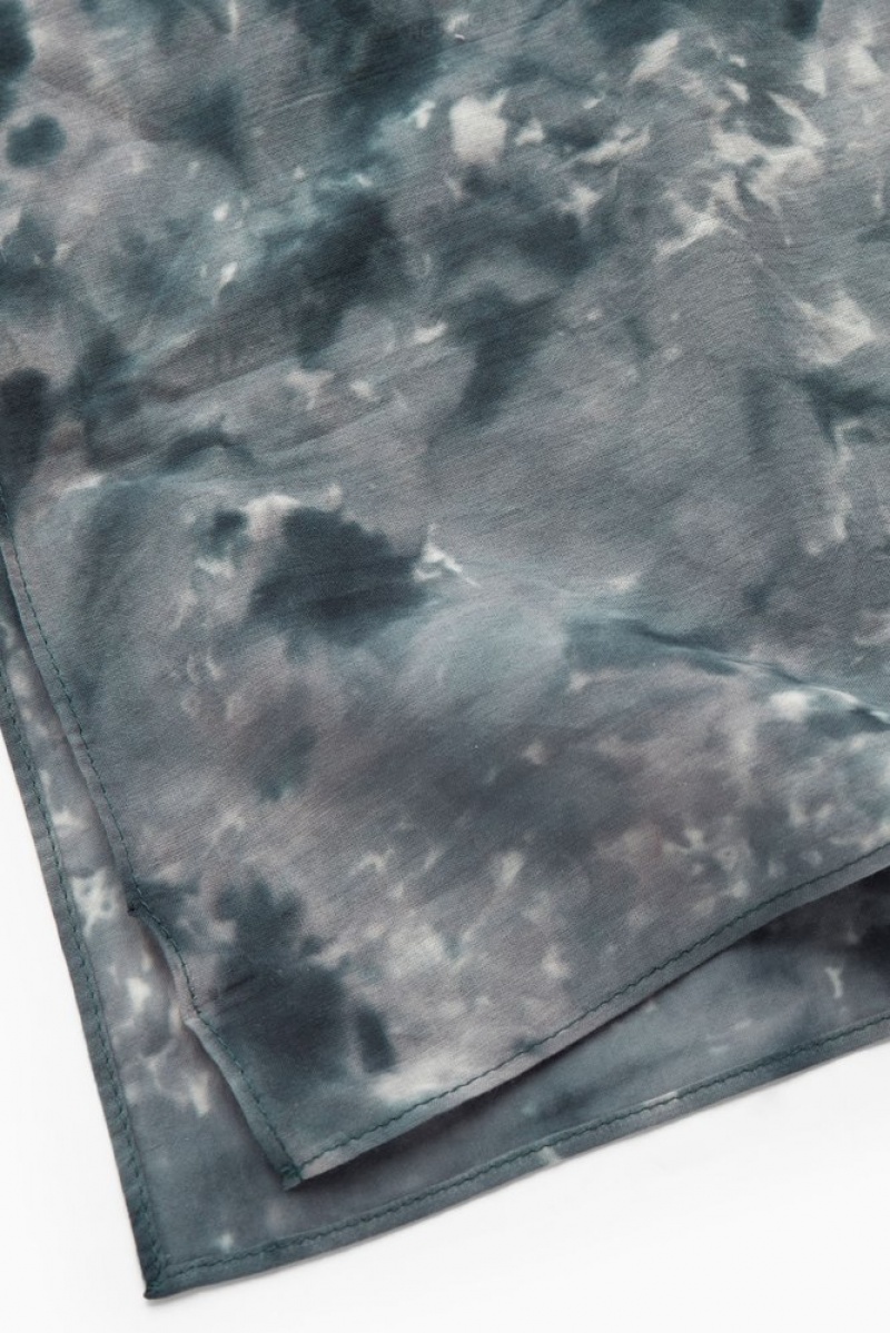 Gray / Printed COS Tie-Dye Print Neck Scarf Scarves | 487521-ILY