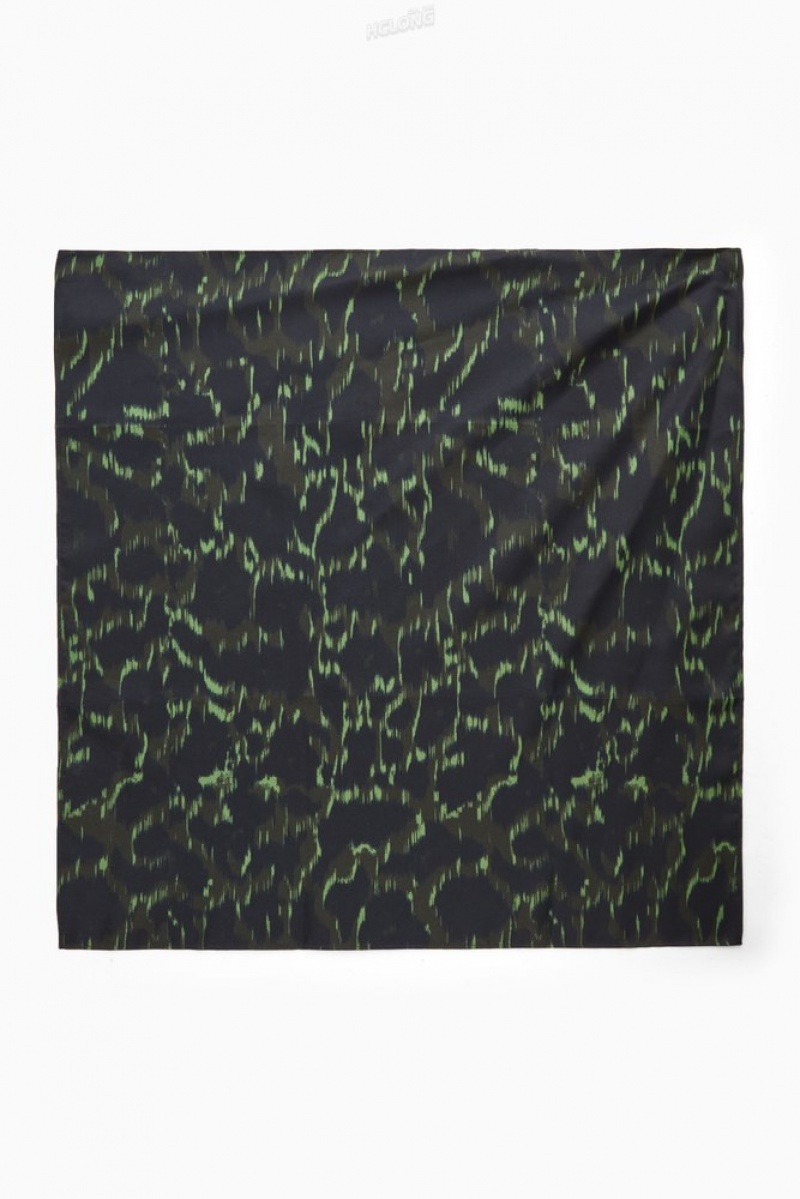 Grey / Animal Print COS Animal-Print Silk Neck Scarf Scarves | 612037-FSD