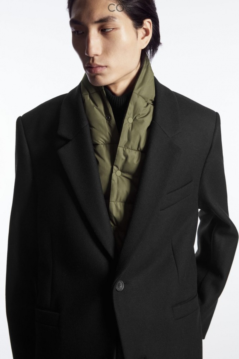 Khaki Green COS Convertible Padded Scarf Scarves | 910278-PYU