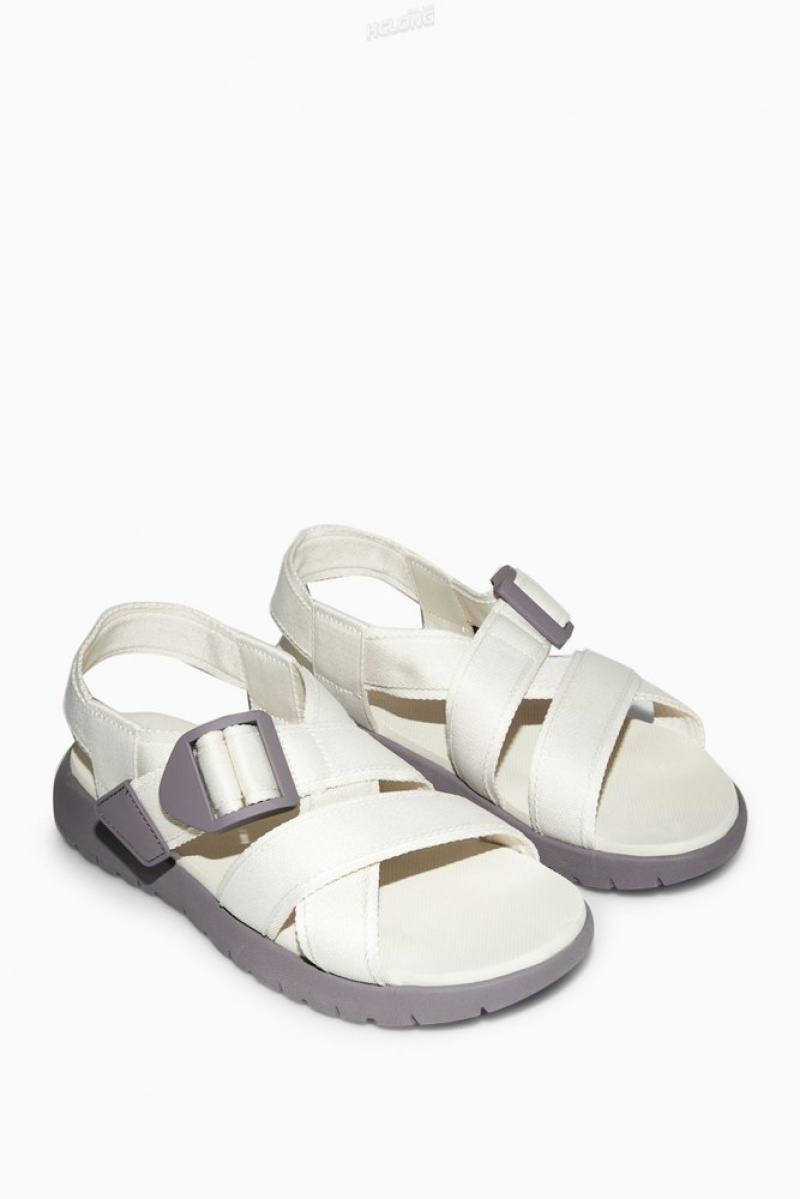 Light Beige COS Multi-Strap Sandals Sandals | 507341-JCO