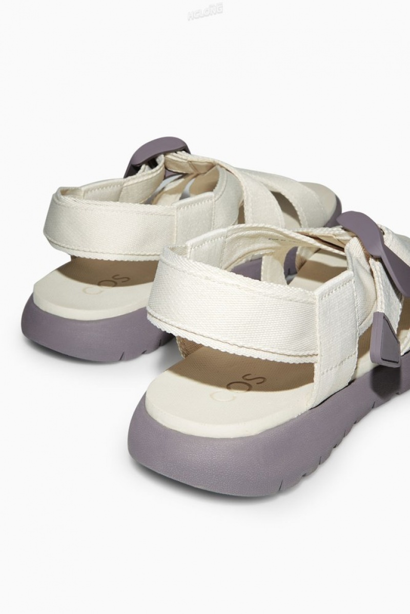 Light Beige COS Multi-Strap Sandals Sandals | 507341-JCO