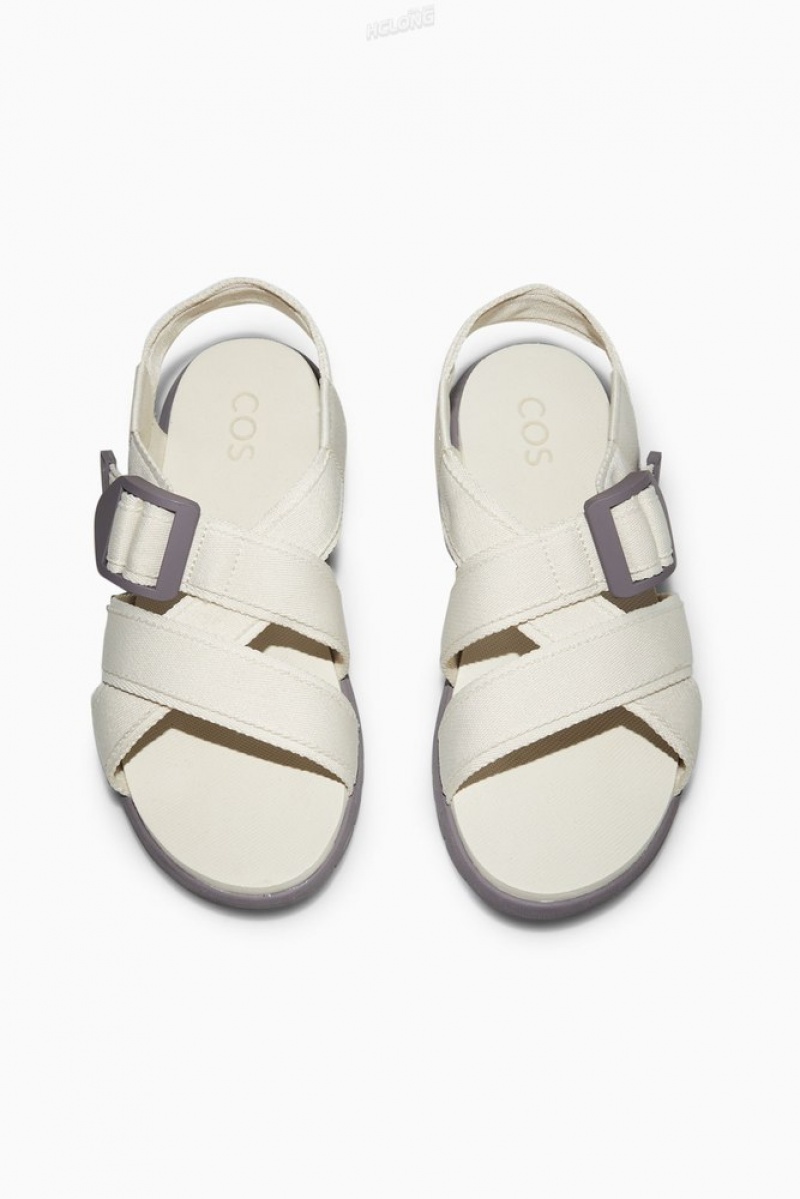 Light Beige COS Multi-Strap Sandals Sandals | 507341-JCO