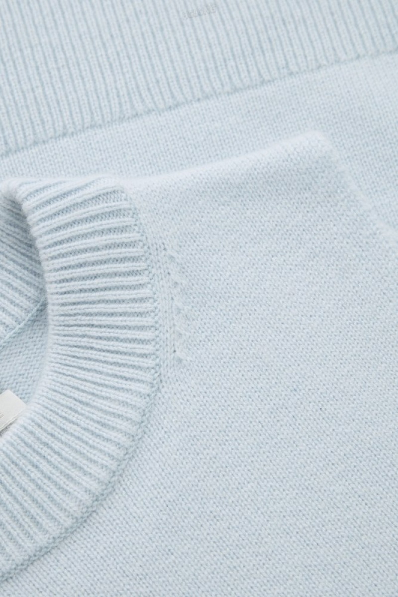 Light Blue COS Relaxed-Fit Pure Cashmere Vest Knitwear & Cardigans | 621504-TRY