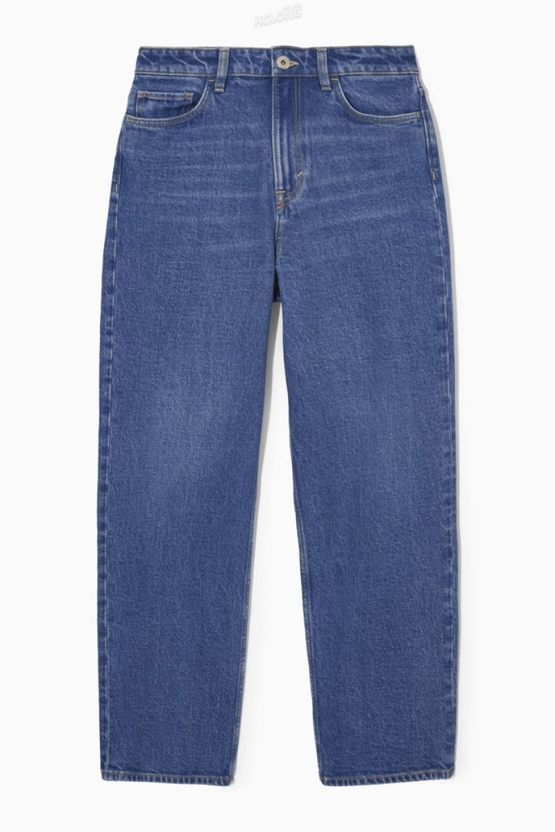 Medium Blue COS Symmetry Jeans - Straight Jeans | 430915-KJW