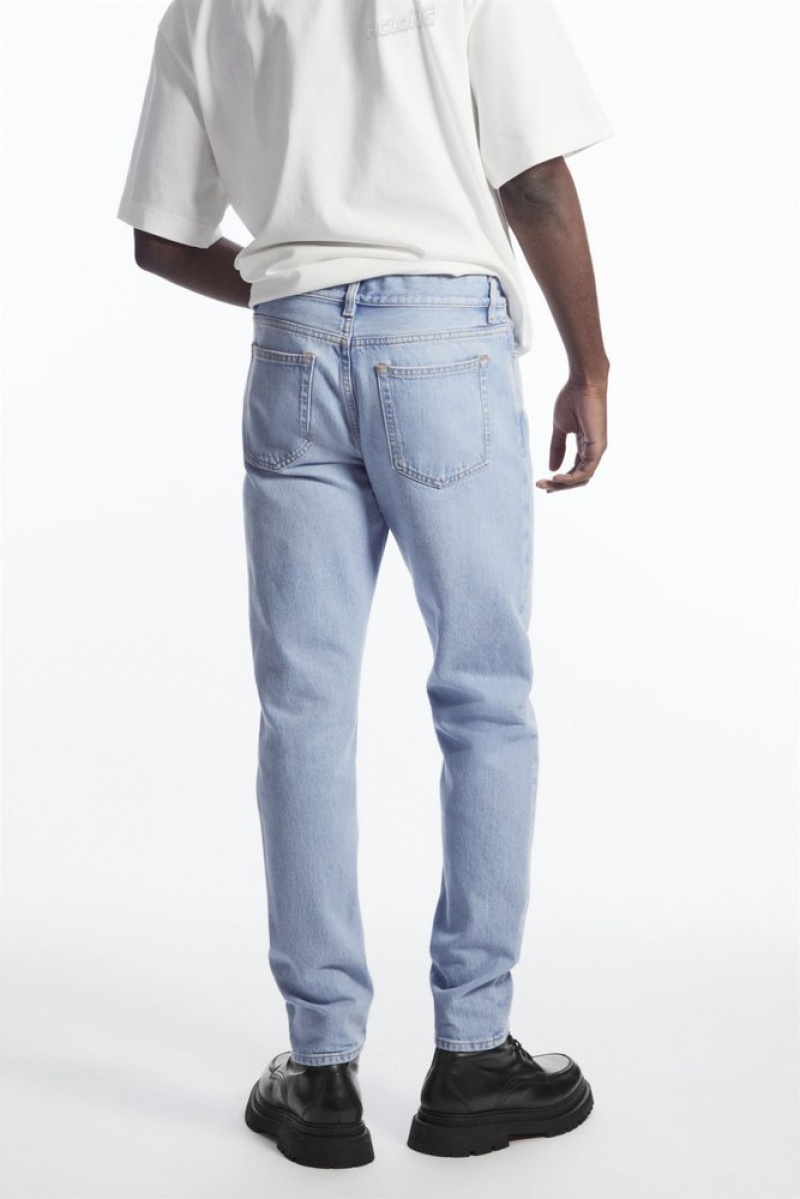 Mid-Blue COS Pillar Jeans - Tapered Trousers | 678923-POK