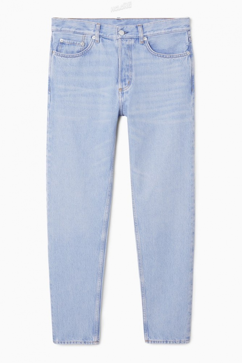 Mid-Blue COS Pillar Jeans - Tapered Trousers | 678923-POK