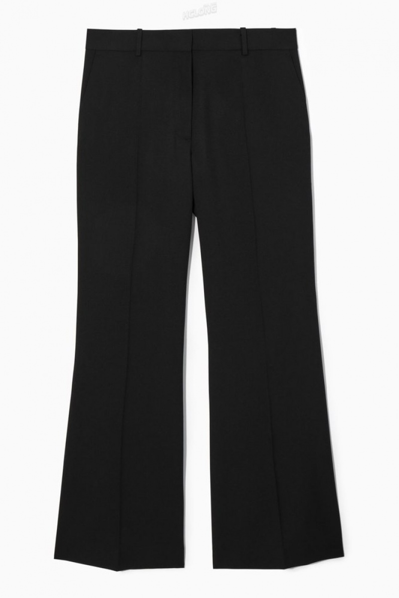 Navy COS Flared Wool Pants Pants | 104372-FEG