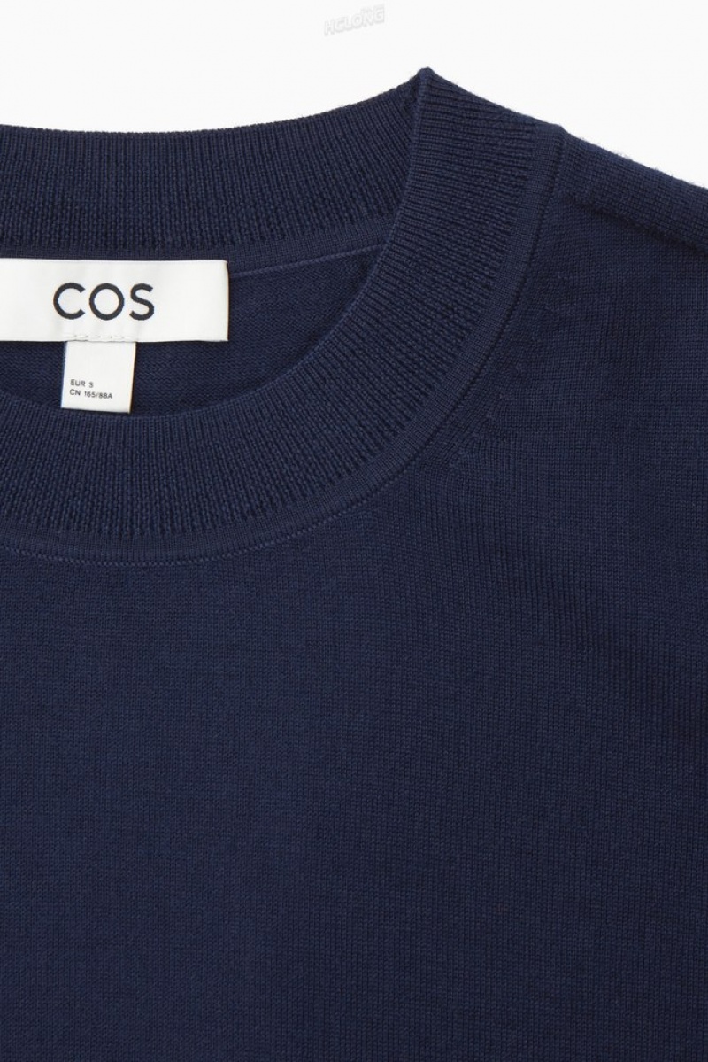 Navy COS Merino Wool Jumper Knitwear & Cardigans | 483106-SAG