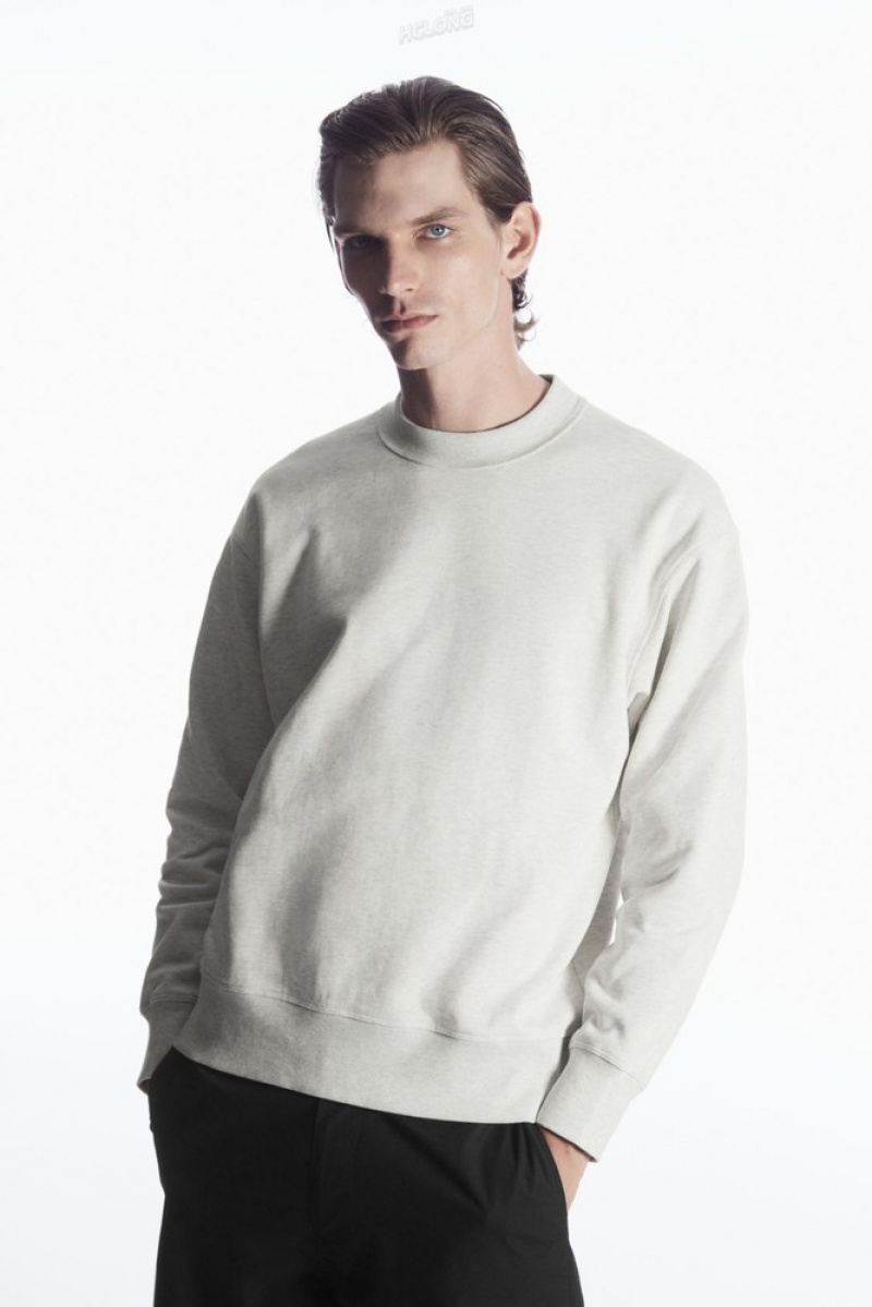 Navy COS Mock-Neck Sweatshirt Sweaters & Cardigans | 413756-GAS