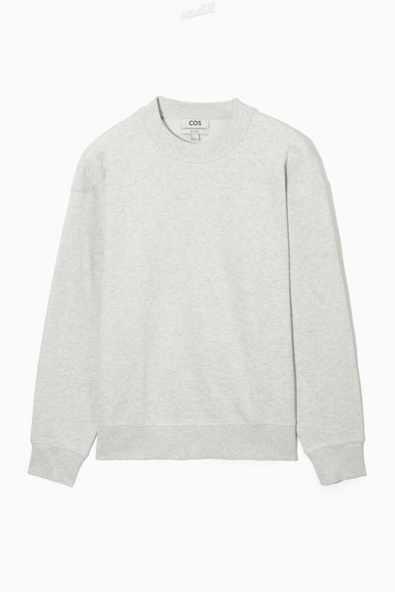 Navy COS Mock-Neck Sweatshirt Sweaters & Cardigans | 413756-GAS