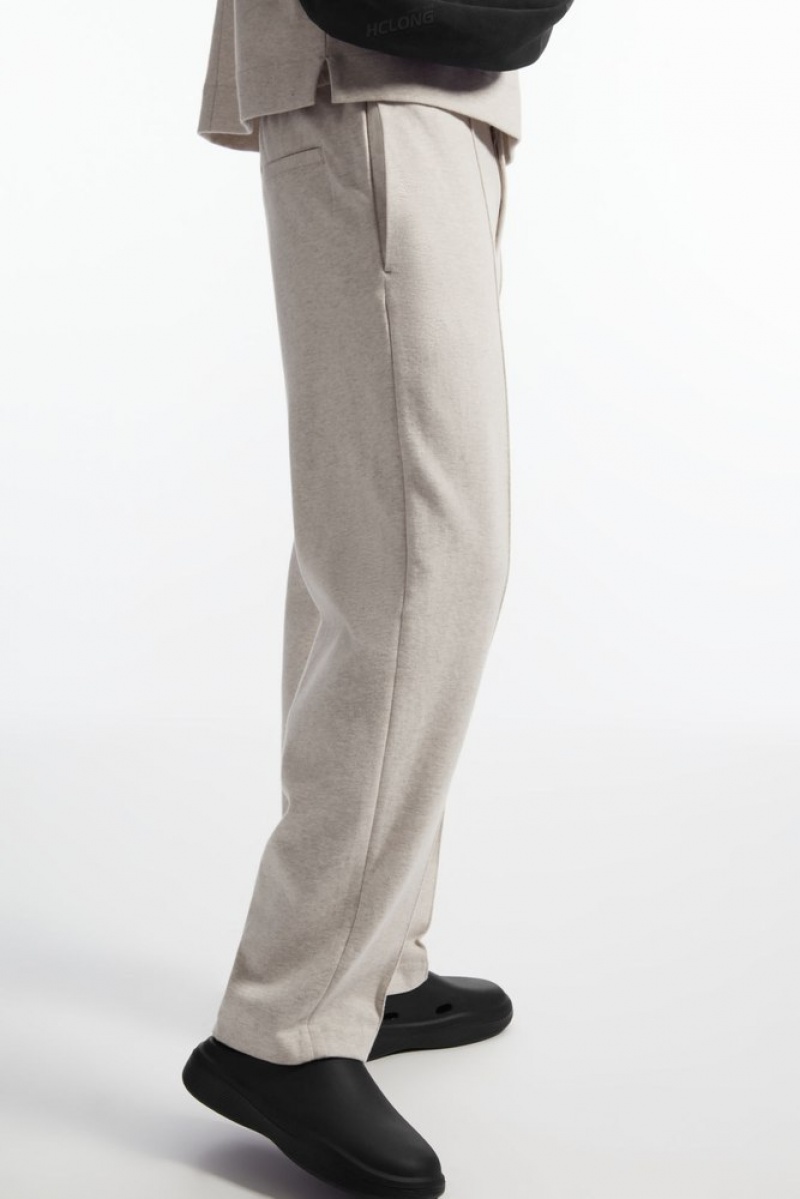 Navy COS Pintucked Pull-On Jersey Pants Pants | 510329-TSZ