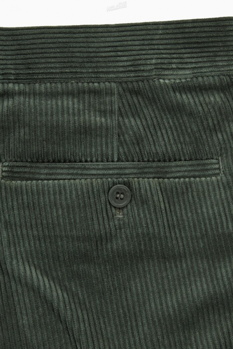 Navy COS Straight-Leg Corduroy Chinos Pants | 306758-AIC