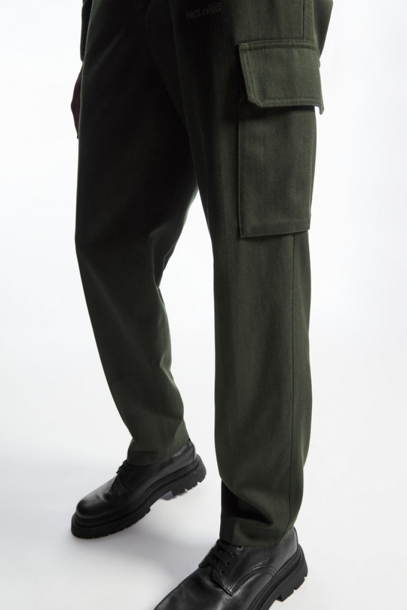 Navy COS Tapered Cargo Trousers Pants | 741903-EPN