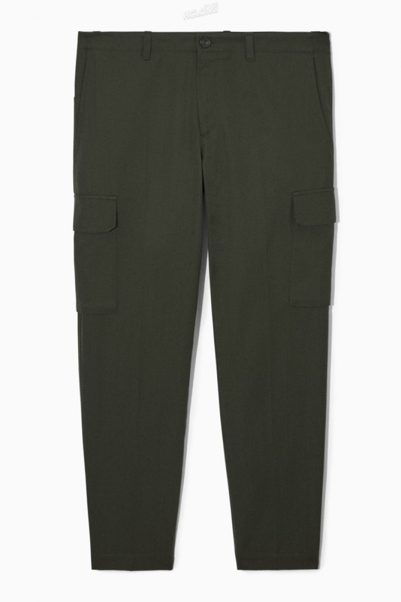 Navy COS Tapered Cargo Trousers Pants | 741903-EPN