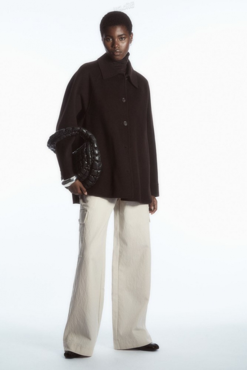 Navy COS Wide-Leg Cargo Pants Pants | 487359-LPN