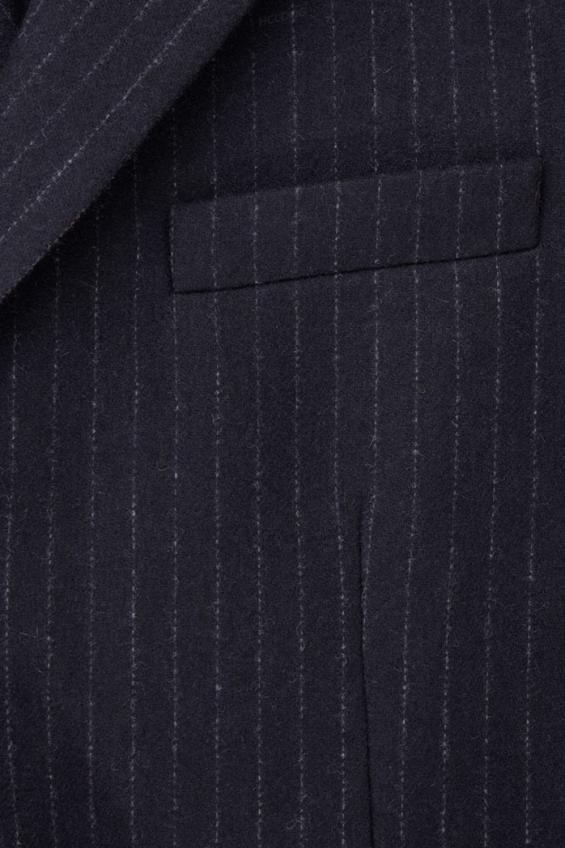 Navy / Pinstriped COS Pinstriped Wool Blazer - Regular Blazers | 364981-YJK