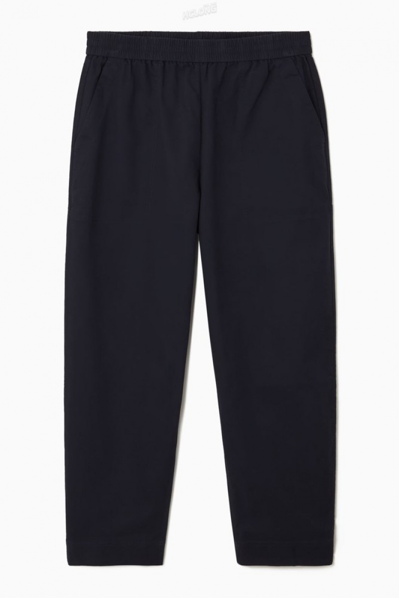 Off-White COS Elasticated Twill Trousers Trousers | 048125-EZX