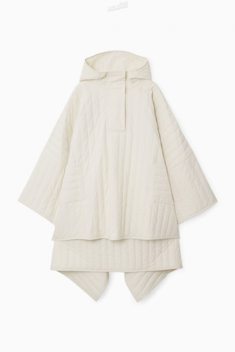 Off-White COS Hooded Padded Cape Coats & Jackets | 798520-ZAH