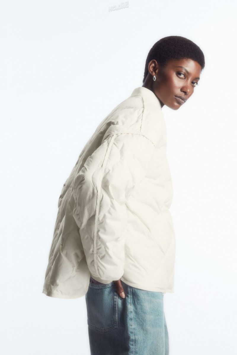 Off-White COS Oversized Quilted Jacket Coats & Jackets | 485196-TZQ