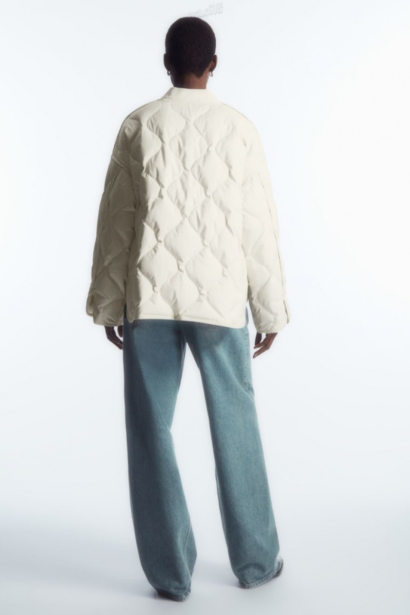 Off-White COS Oversized Quilted Jacket Coats & Jackets | 485196-TZQ