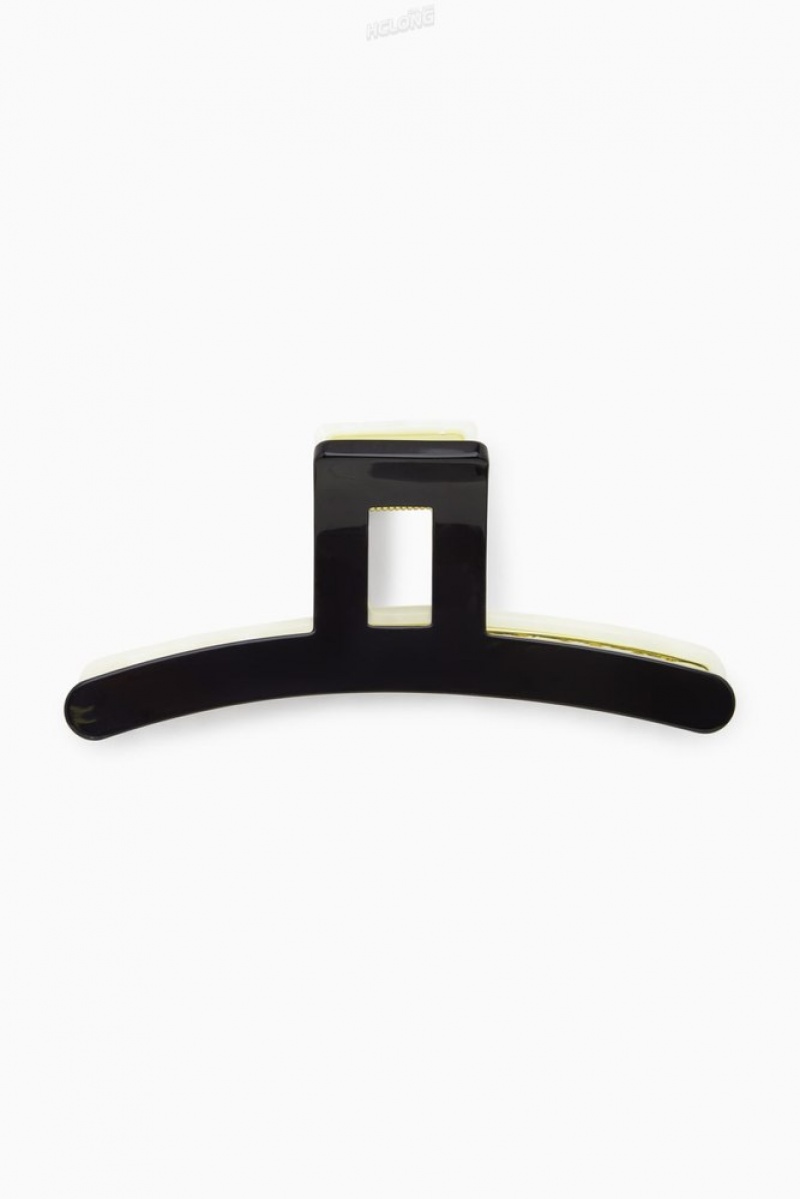 Off-White / Gold COS Claw Hair Clip Hair Accessories | 347851-LOX