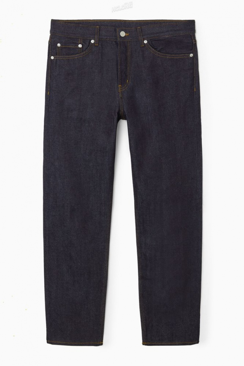 Raw Indigo COS Signature Raw Selvedge Jeans - Straight Jeans | 045617-TGX