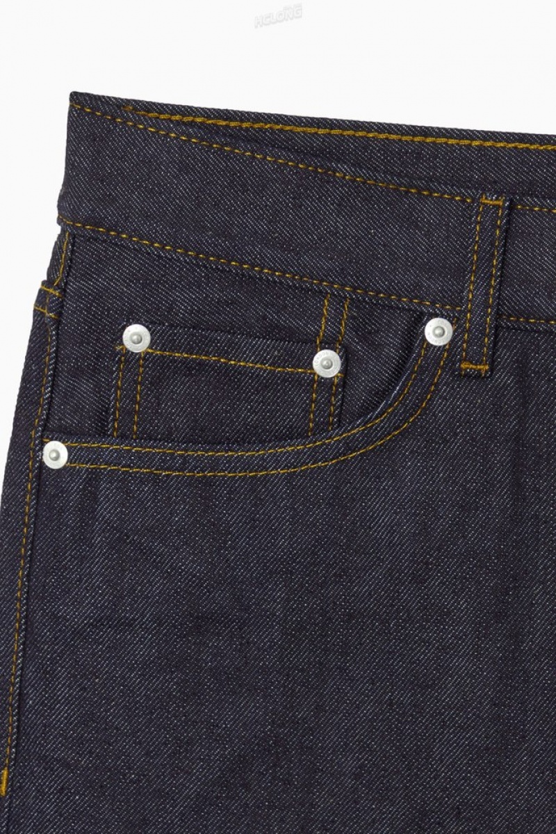 Raw Indigo COS Signature Raw Selvedge Jeans - Straight Jeans | 045617-TGX