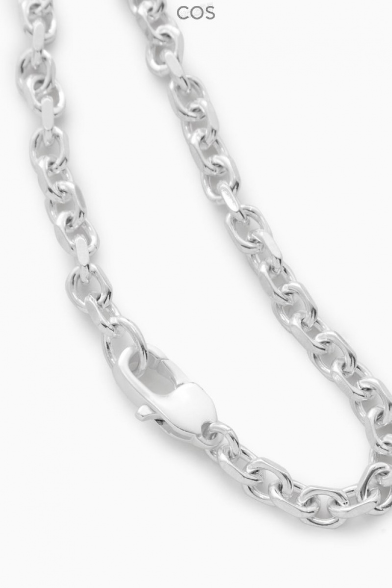 Silver COS Geometric Oval-Link Bracelet Jewelry & Jewellery | 150982-IUR