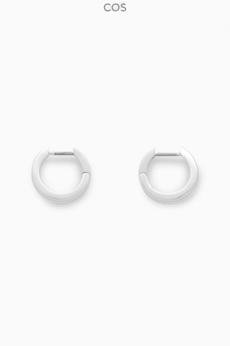 Silver COS Layered Double Hoop Earrings Jewelry & Jewellery | 708532-MBE