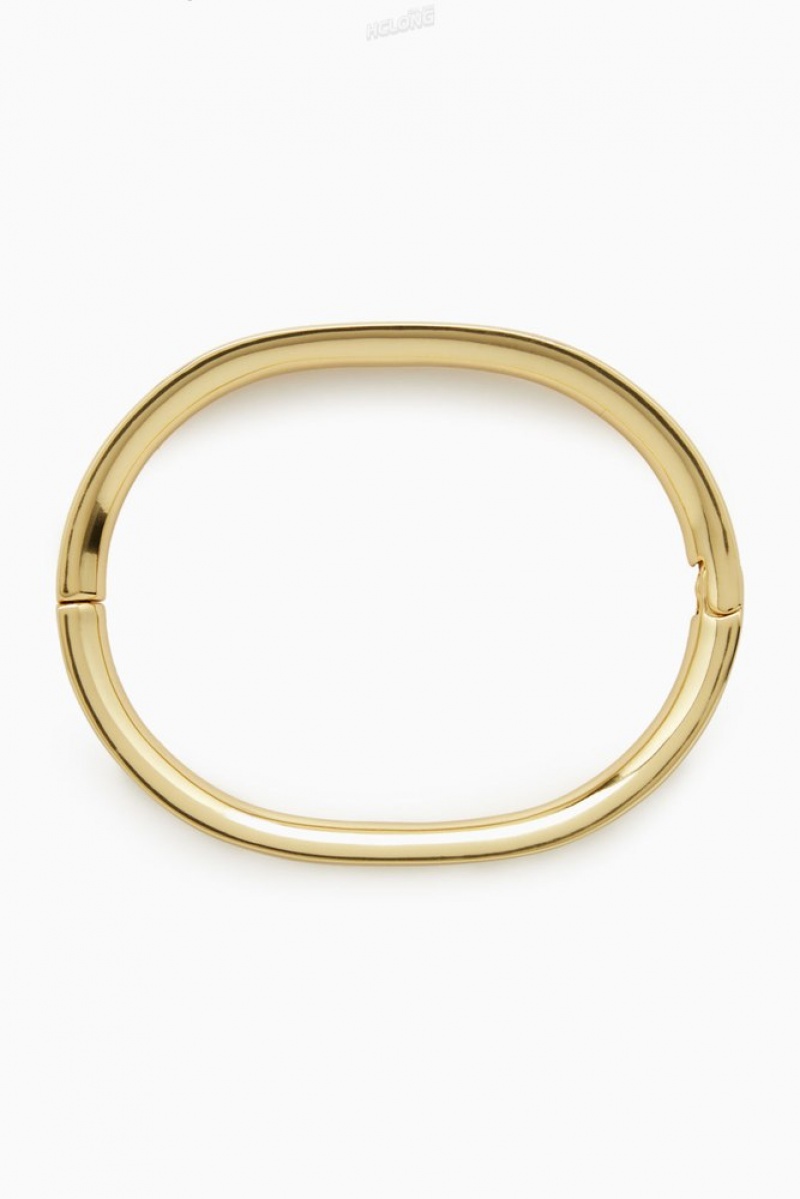 Silver COS Recycled Brass Hinged Bangle Jewelry & Jewellery | 091624-WXY