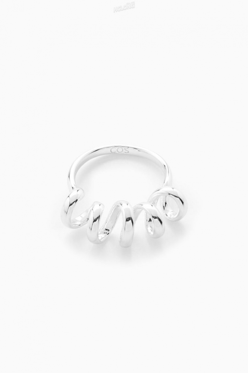 Silver COS Spiral Ring Jewelry & Jewellery | 148692-DYG