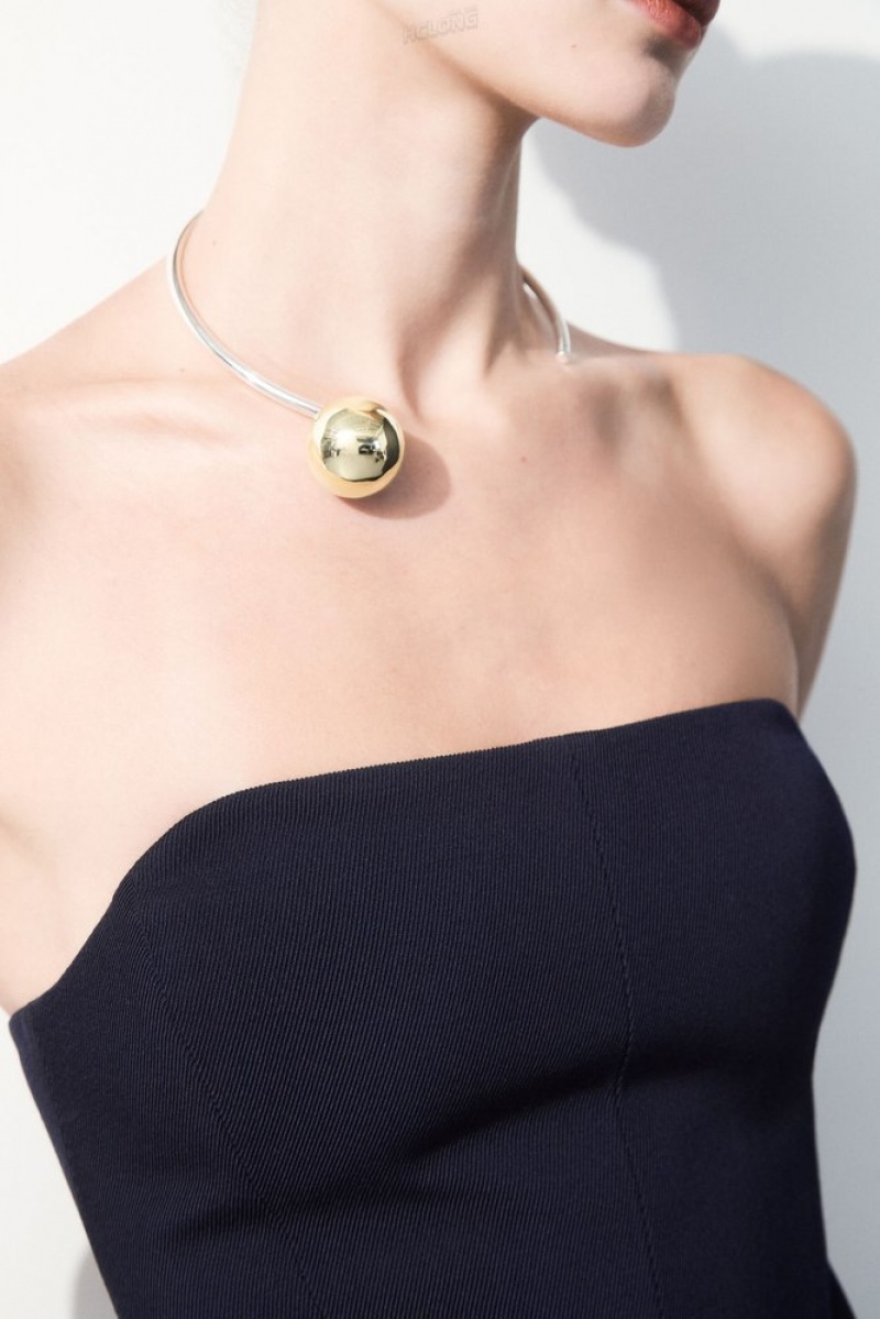 Silver COS The Sphere Necklace Jewelry & Jewellery | 716852-DGW