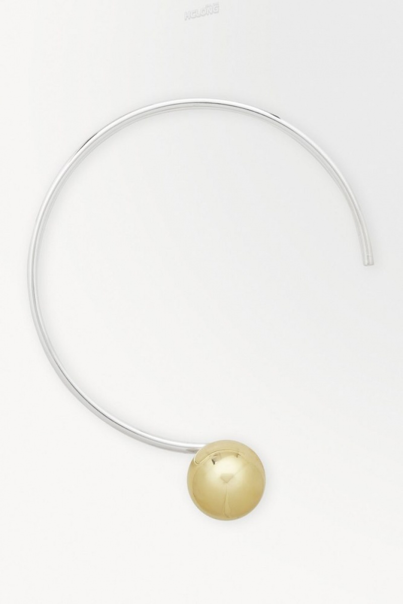 Silver COS The Sphere Necklace Jewelry & Jewellery | 716852-DGW