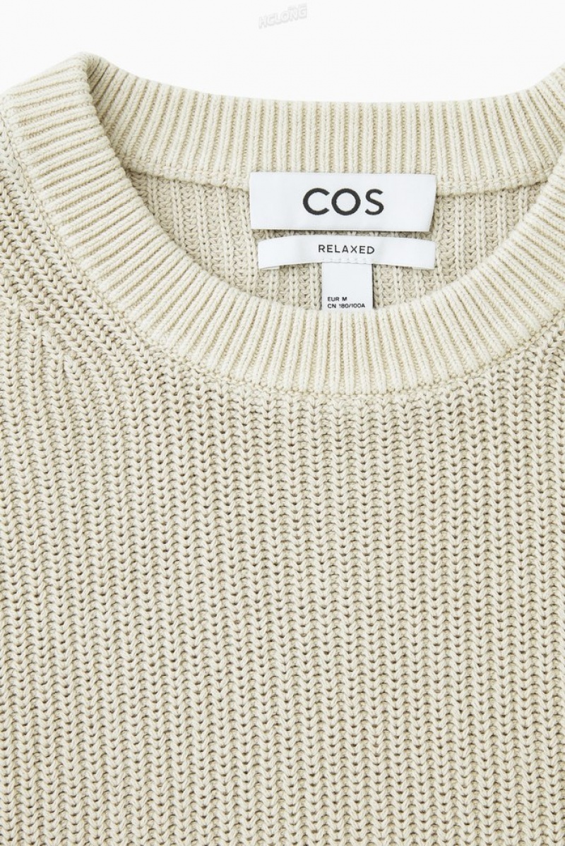 Stone COS Stone-Washed Knitted Jumper Sweaters & Cardigans | 418730-WEO