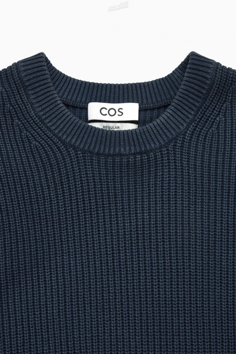 Stone COS Stone-Washed Knitted Sweater Sweaters & Cardigans | 053679-ONY