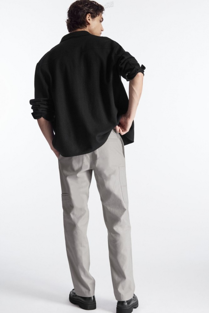 Stone COS Straight-Leg Utility Pants Pants | 403958-WIG