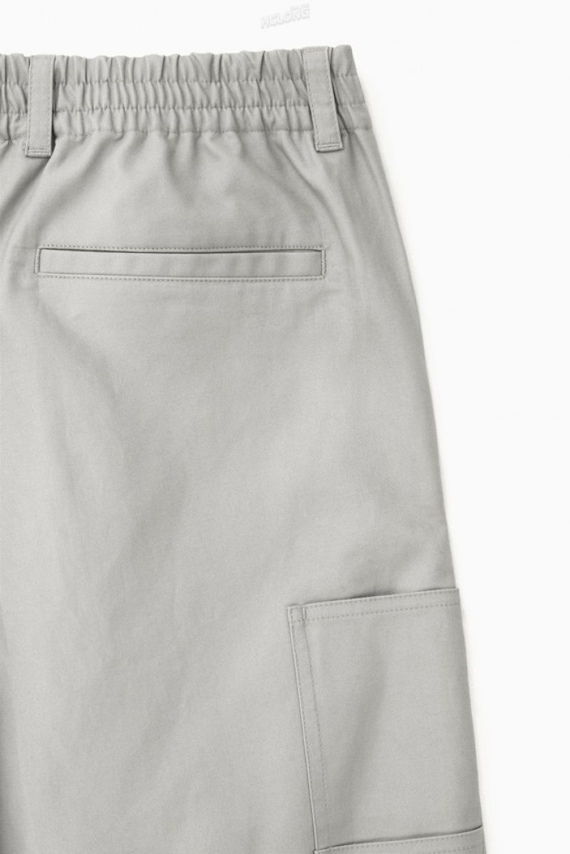 Stone COS Straight-Leg Utility Trousers Trousers | 401267-HPT