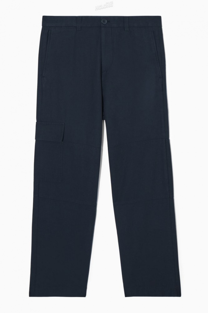 Stone COS Tapered Utility Trousers Trousers | 805437-OYI