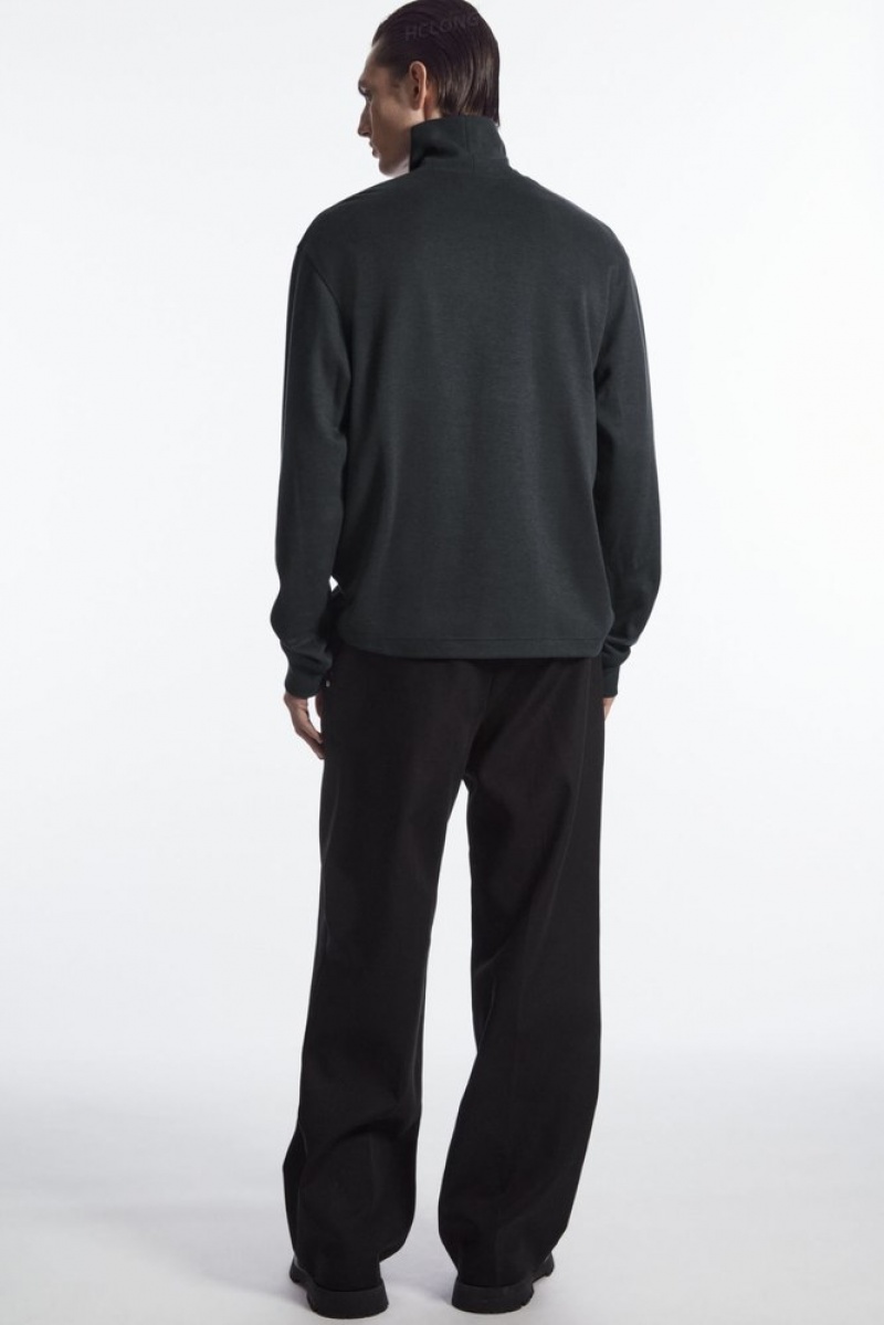 Washed Black COS Turtleneck Sweatshirt Knitwear | 938167-ZBW