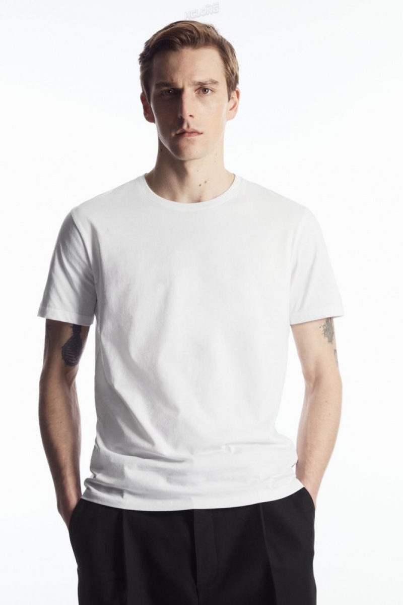 White COS 3-Pack The Extra Fine T-Shirts T-shirts | 915462-MRH