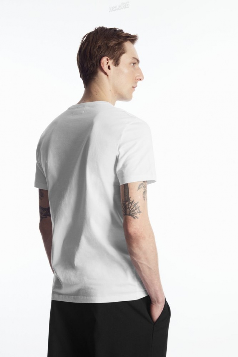 White COS 3-Pack The Extra Fine T-Shirts T-shirts | 572360-QUO