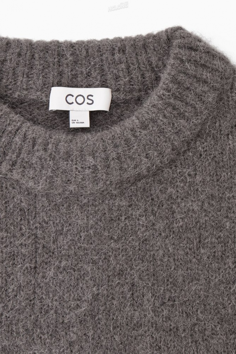 White COS Alpaca-Blend Crew-Neck Jumper Knitwear & Cardigans | 469850-JCE