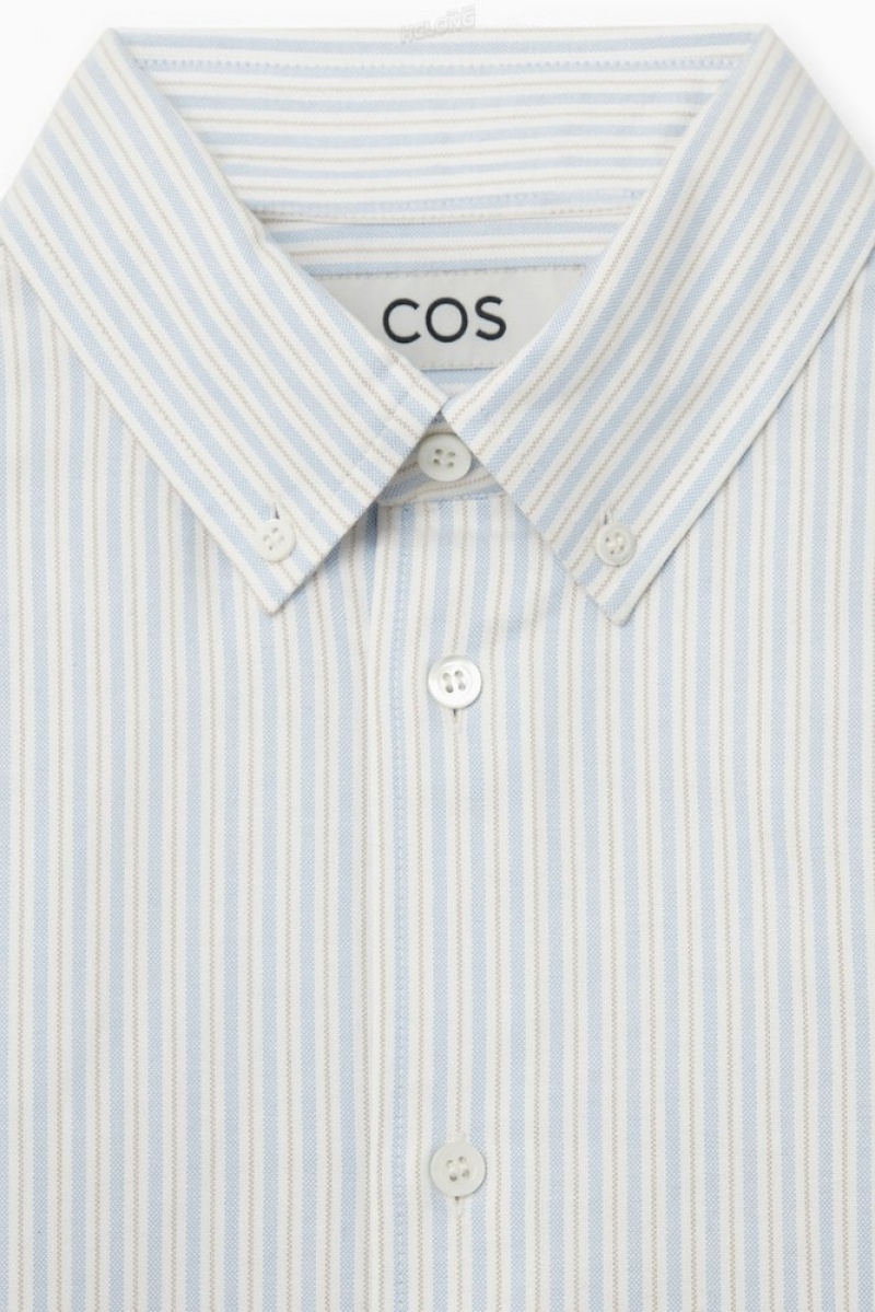 White COS Button-Down Collar Oxford Shirt Shirts | 947138-FEX