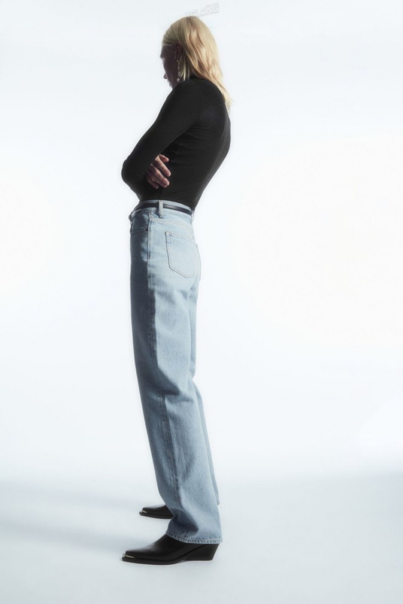 White COS Column Jeans - Straight Trousers | 279381-WOM